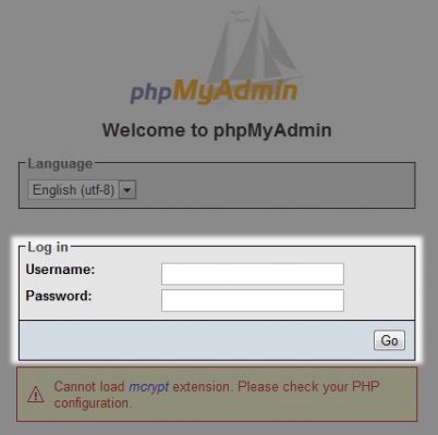 Accedere a PhpMyAdmin