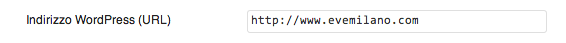 Cambiare URL a WordPress