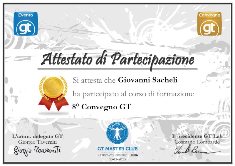 Partecipazione 8° Convegno GT 2013