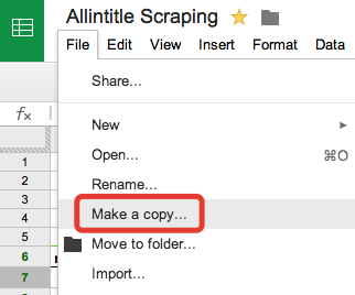 Copiare file Google Doc