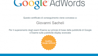 Certificazione AdWords Giovanni Sacheli