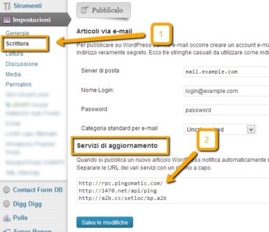 Velocizzare indicizzazione WordPress con Servizi di Aggiornamento – Ping List Aggiornata 2021