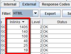 contare i link interni