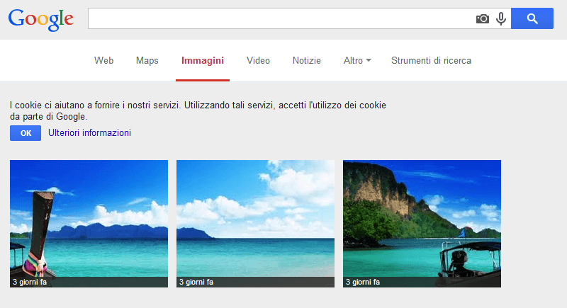 Posizionare l'immagine corretta su Google Immagini