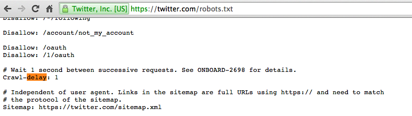 La direttiva Crawl-Delay nel robots.txt