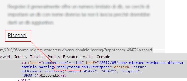 Replytocom nei commenti WordPress