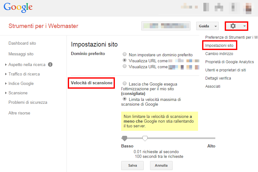 Robots.txt Crawl-delay con Google Search Console