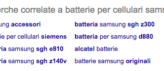 Secondo box di ricerche correlate