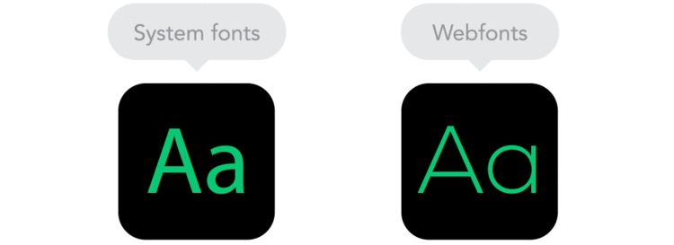 Differenza tra system-fonts e webfonts