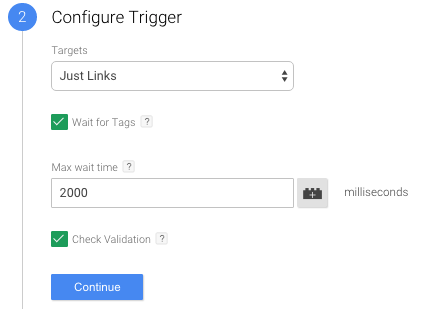 Configura il trigger per tracciare i download