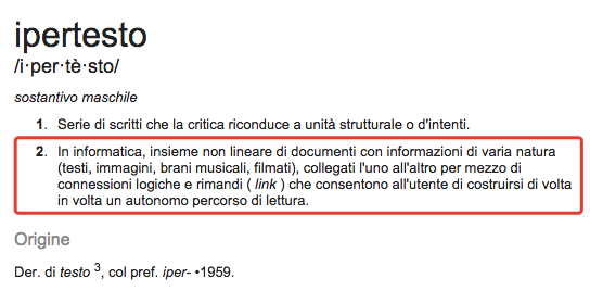 Definizione di Ipertesto su Wikipedia