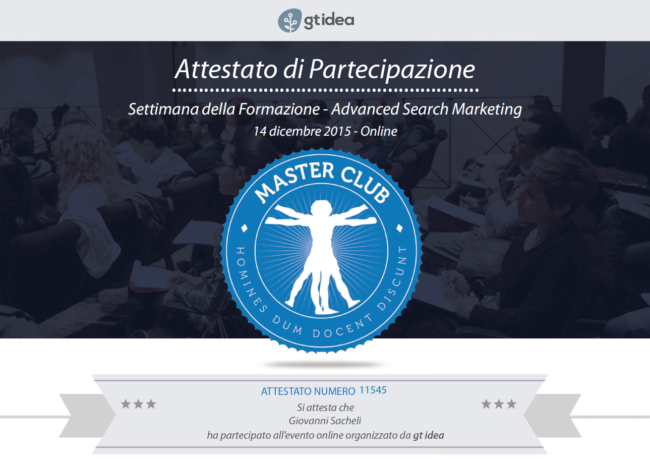 Settimana della Formazione - Advanced Search Marketing 2015