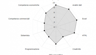 Grafico radar delle competenze SEO