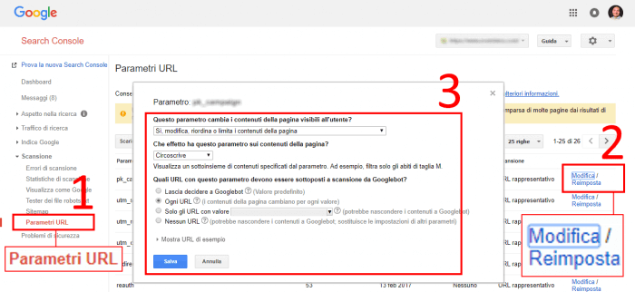 Gestire i Parametri URL con Google Search Console