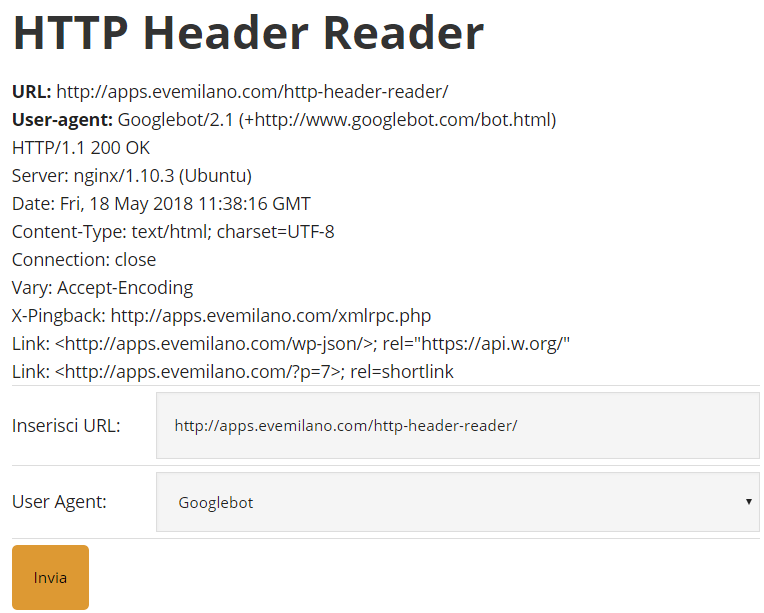 HTTP Header Reader