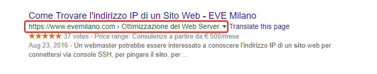 Effetti del markup sulle breadcrumb