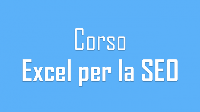Corso Excel per la SEO