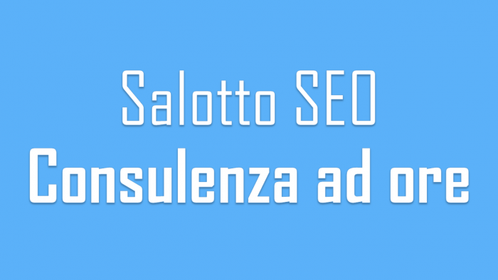 Salotto SEO consulenza ad ore