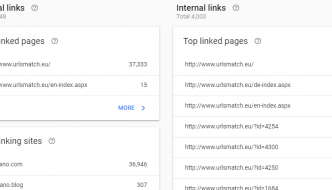 Backlinks report in Google Search Console