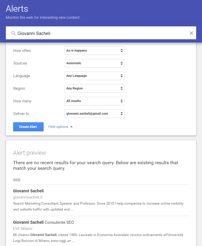 Come funziona Google Alerts
