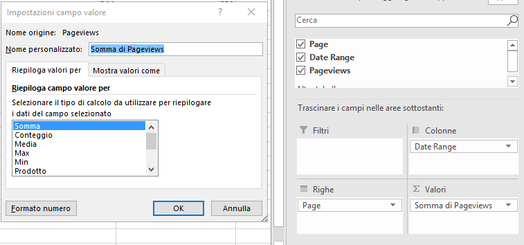 Excel - Tabella Pivot