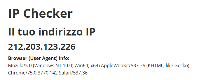 Ogni client ha il suo user-agent