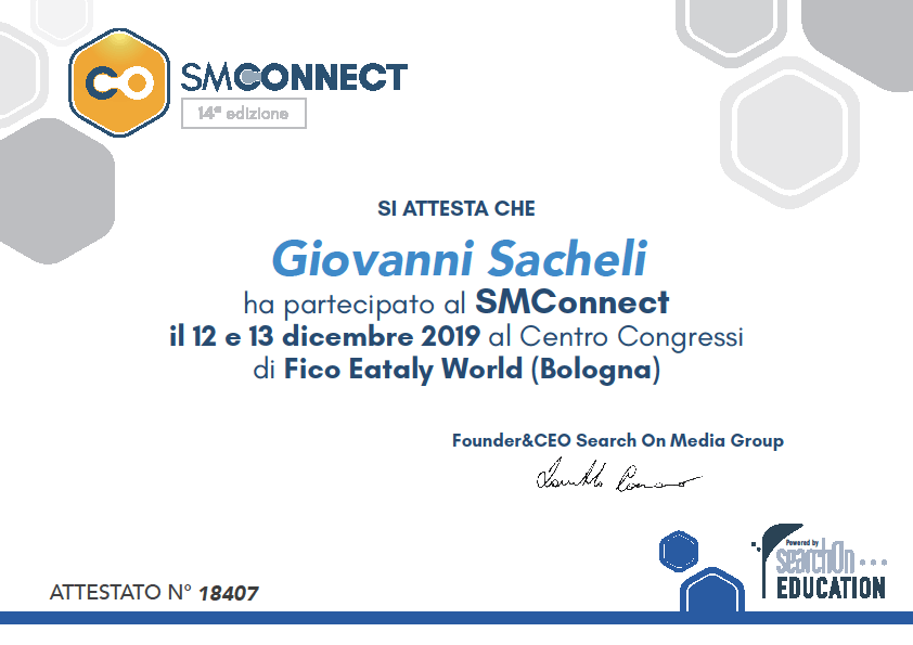Attestato Search Marketing Connect 2019