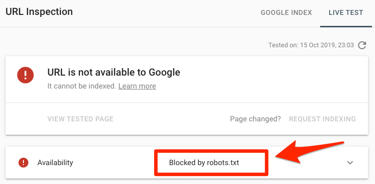 Cosa significa blocked by robots.txt