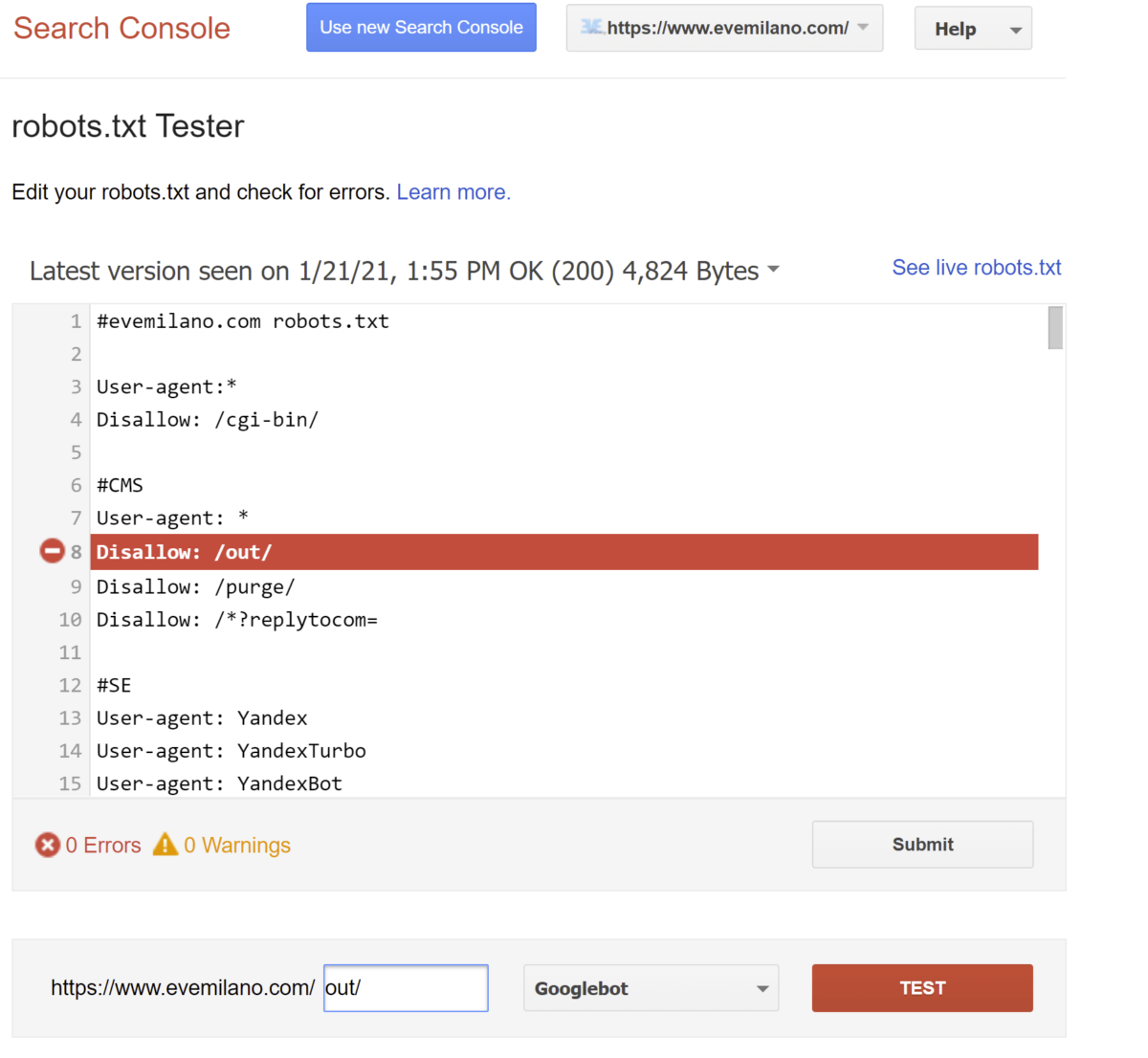 Come verificare se una pagina o risorsa è bloccata dal robots.txt