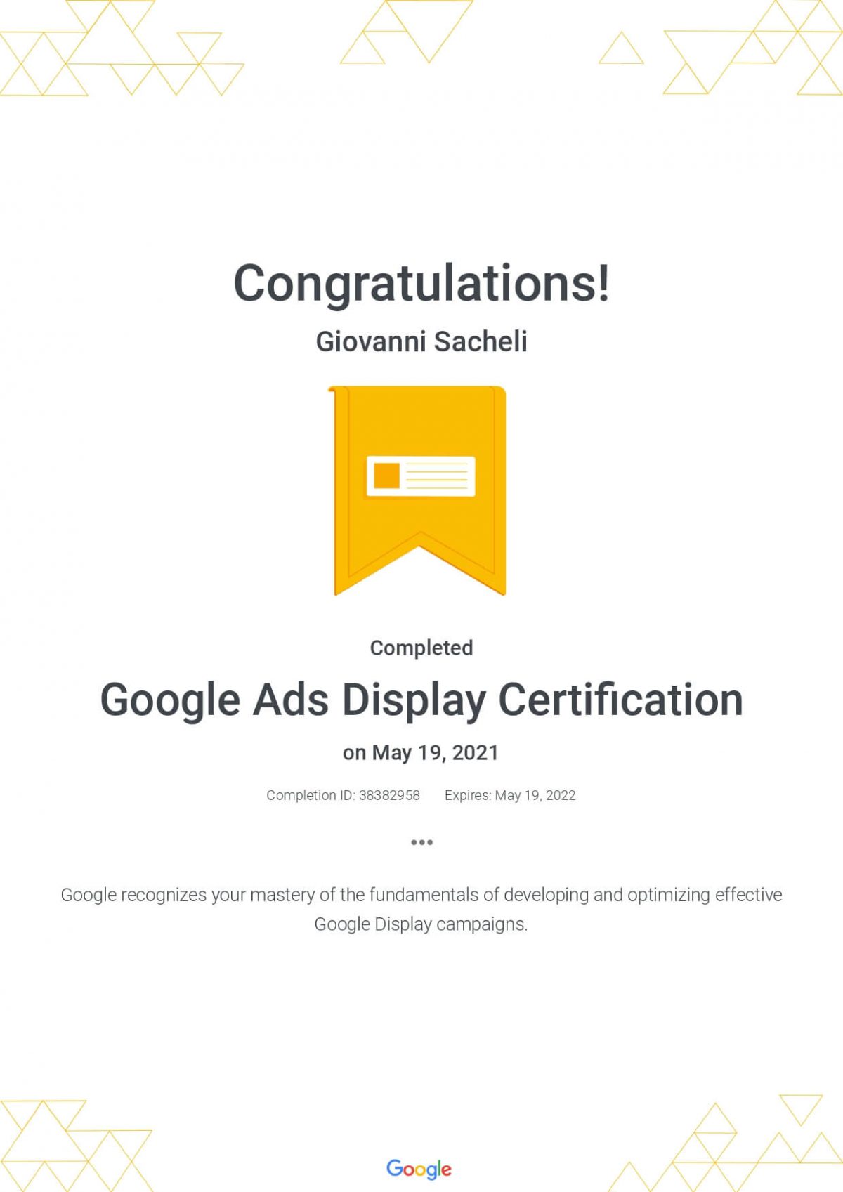 Google Ads Display Certification 2021