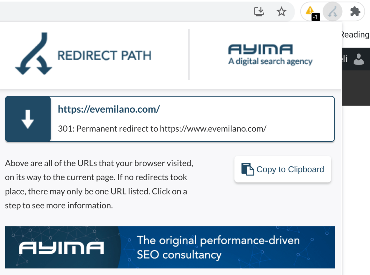 Estensioni Google Chrome per visualizzare le redirezioni