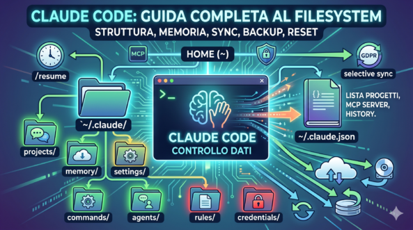 Claude Code: dove salva memoria e configurazione, come spostarla, resettarla o eliminarla
