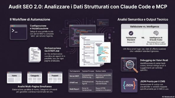 Audit dei dati strutturati con Claude Code e server MCP Schema.org: pipeline replicabile