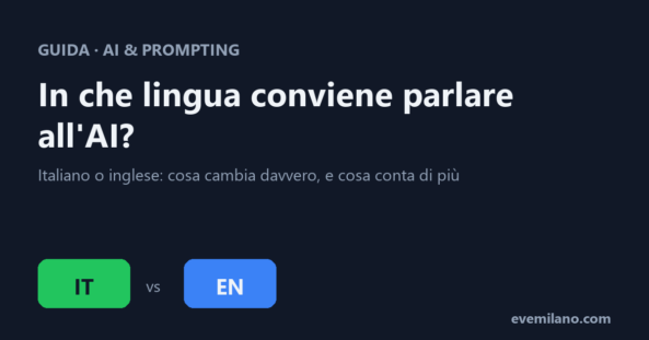 In che lingua conviene parlare all’AI? Italiano o inglese: cosa cambia davvero